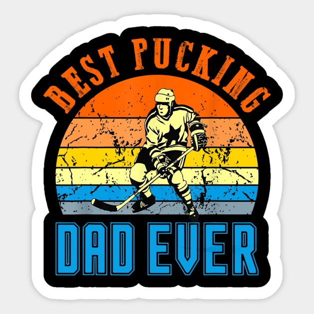 Best Pucking Dad Vintage Retro Fathers Day Gift Sticker by vicentadarrick16372